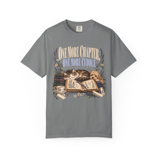 One More Chapter One More Cuddle T-Shirt – Book Lover Dog & Cat Tee