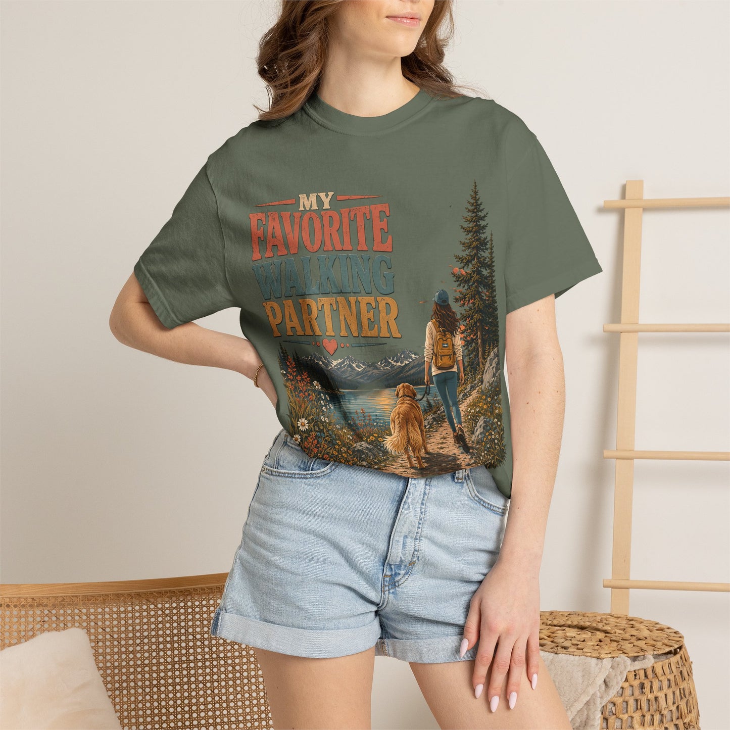 My Favorite Walking Partner — Cute Pet Lover T-Shirt