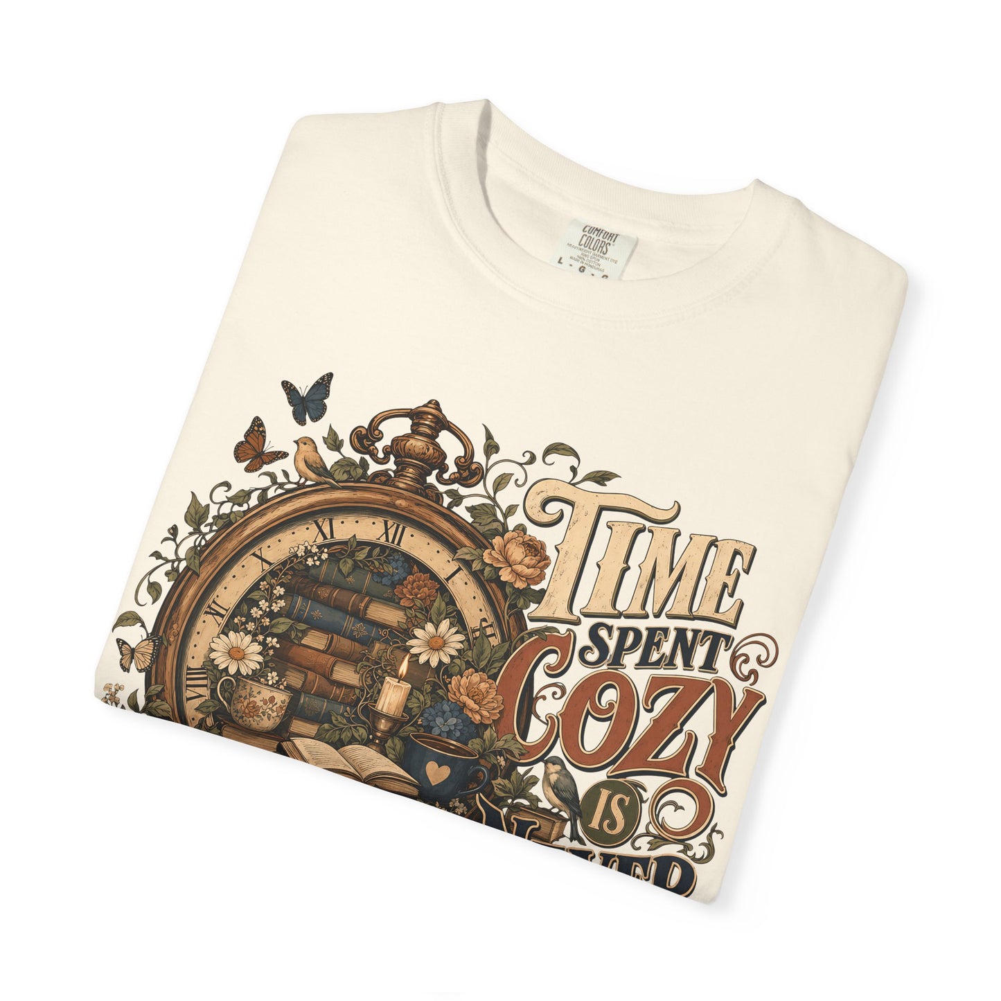 Time Spent Cozy Is Never Wasted — Cute Pet Lover T-Shirt