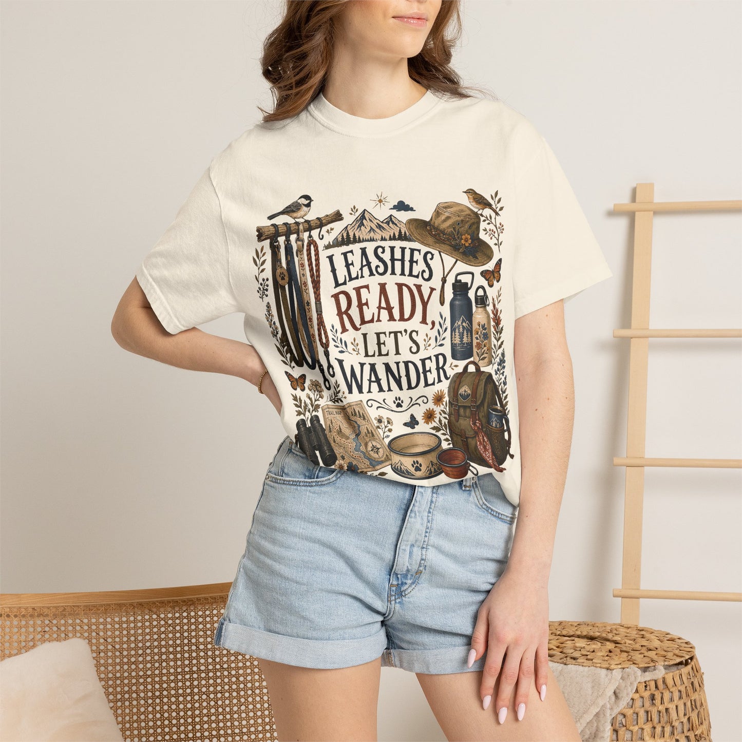 Leashes Ready Let’s Wander T-Shirt Dog Mom