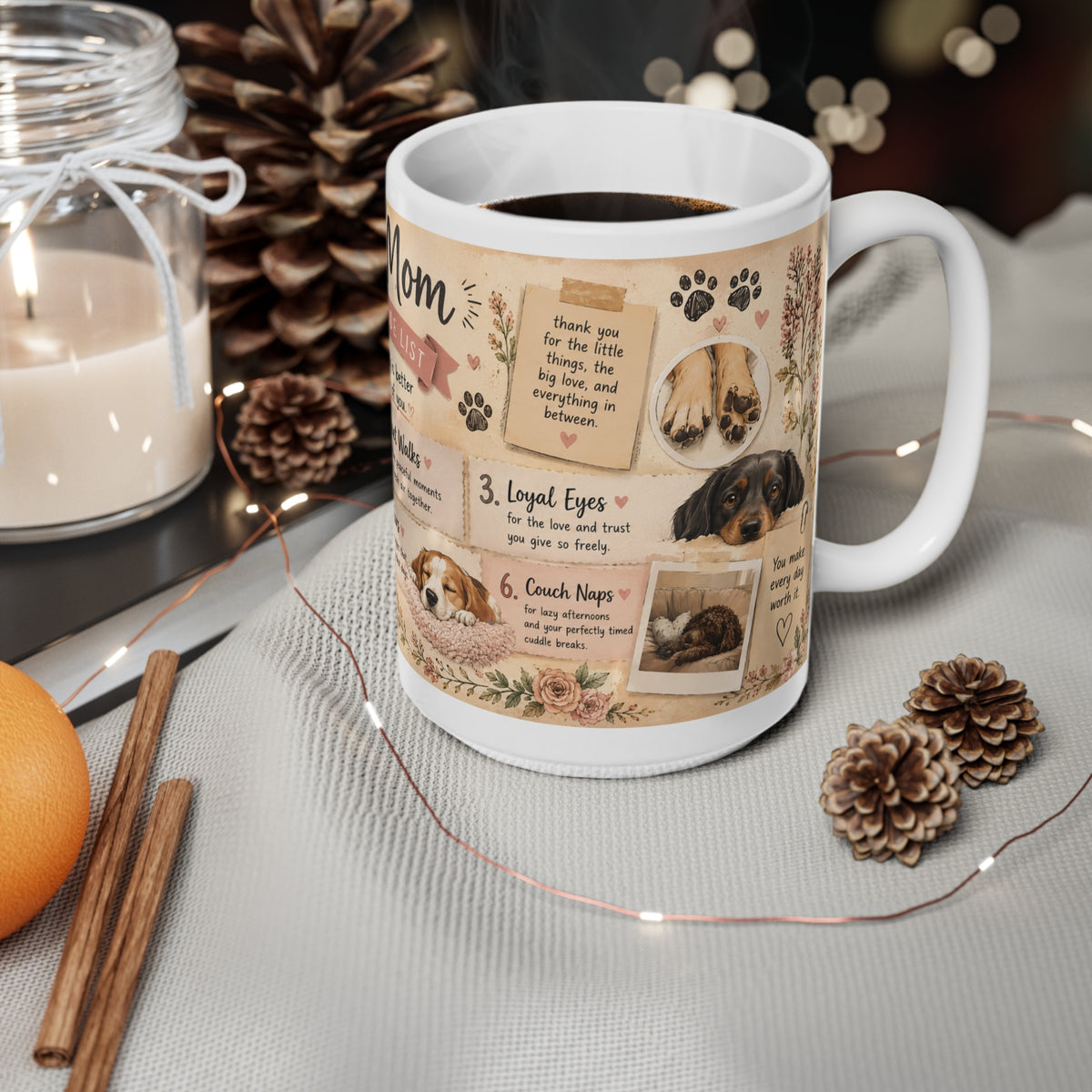 Dog Mom Gratitude List - 15oz Mug