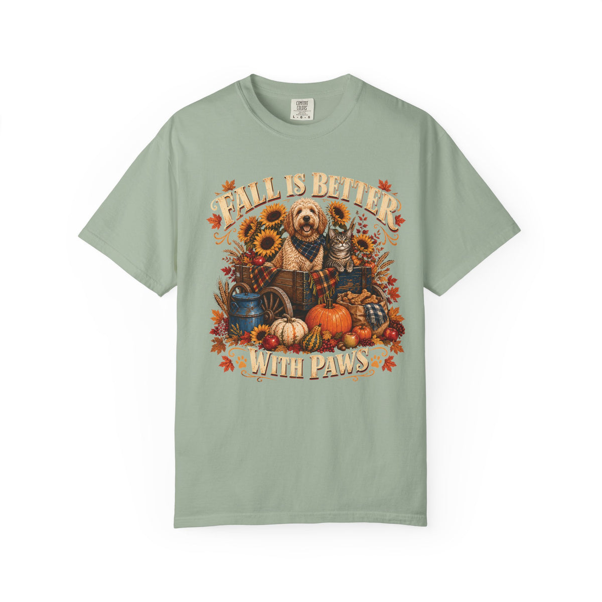 Fall Is Better With Paws – Dog & Cat Autumn T-Shirt