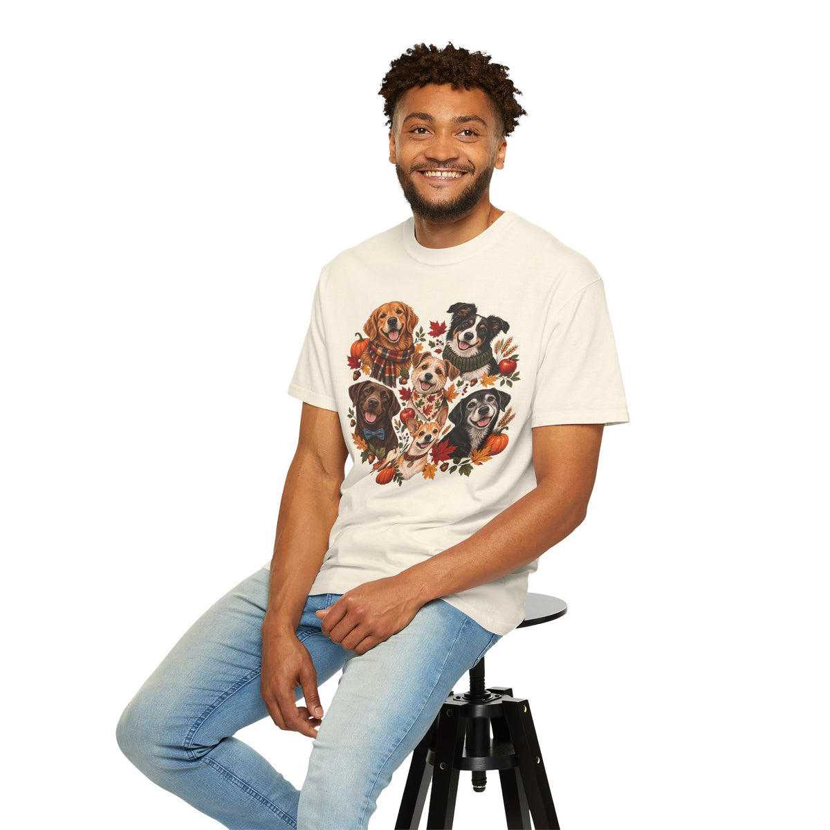Autumn Dog Family T-Shirt – Multi-Dog Fall Pet Lover Tee