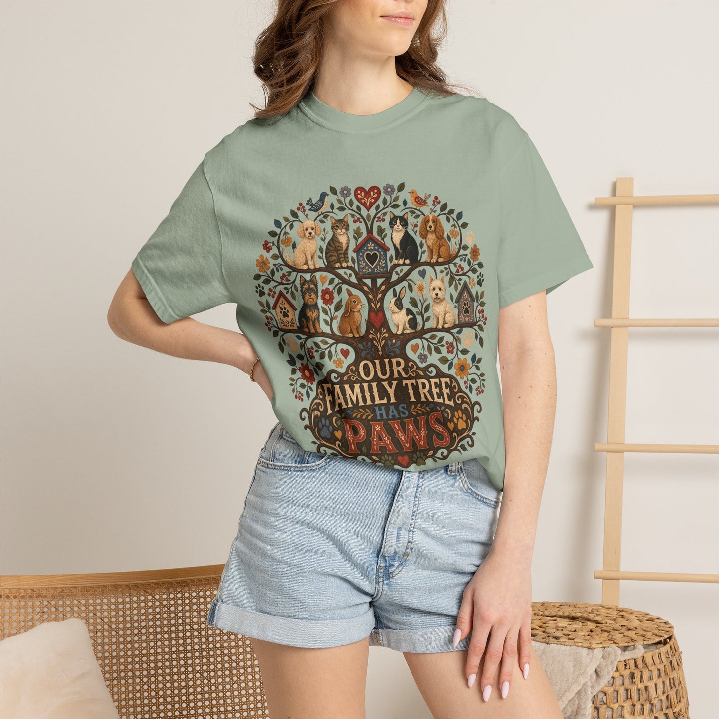 Our Family Tree Has Paws Shirt, Dog & Cat Lover T-Shirt