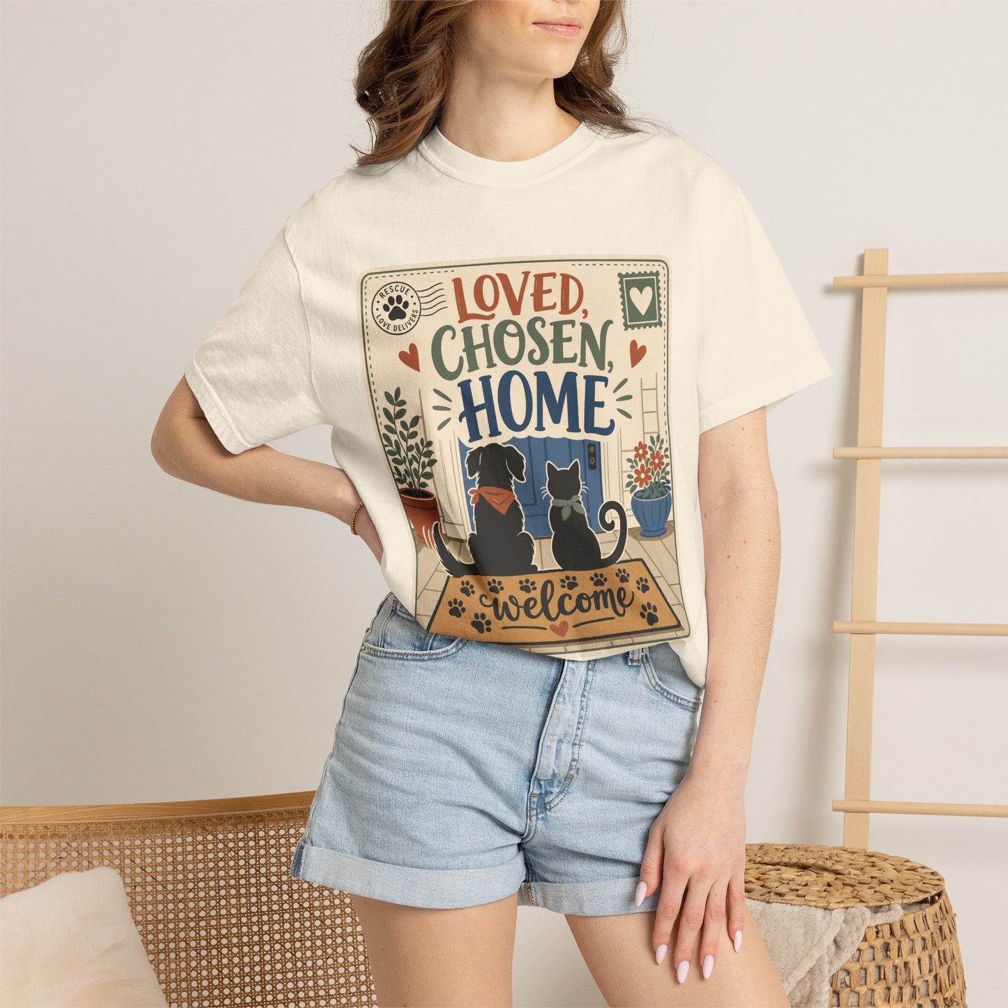 Loved Chosen Home Rescue Pet — Cute Pet Lover T-Shirt