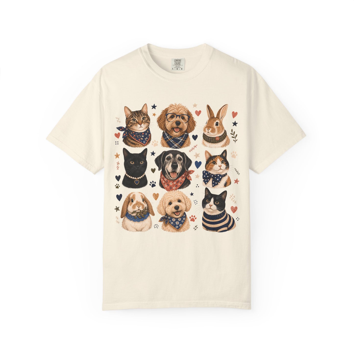 Boutique Pet Portrait Grid T-Shirt