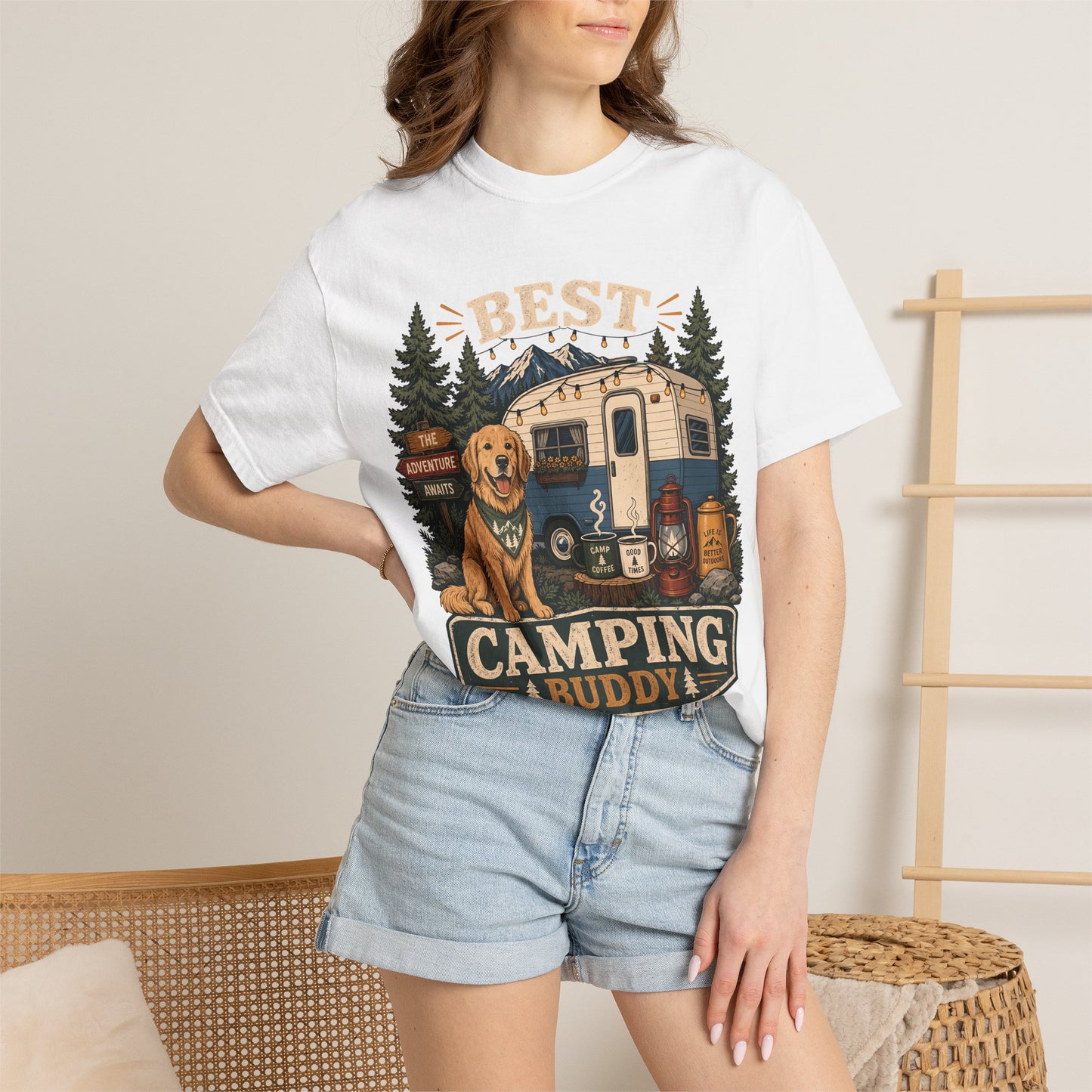 Best Camping Buddy Dog — Cute Pet Lover T-Shirt