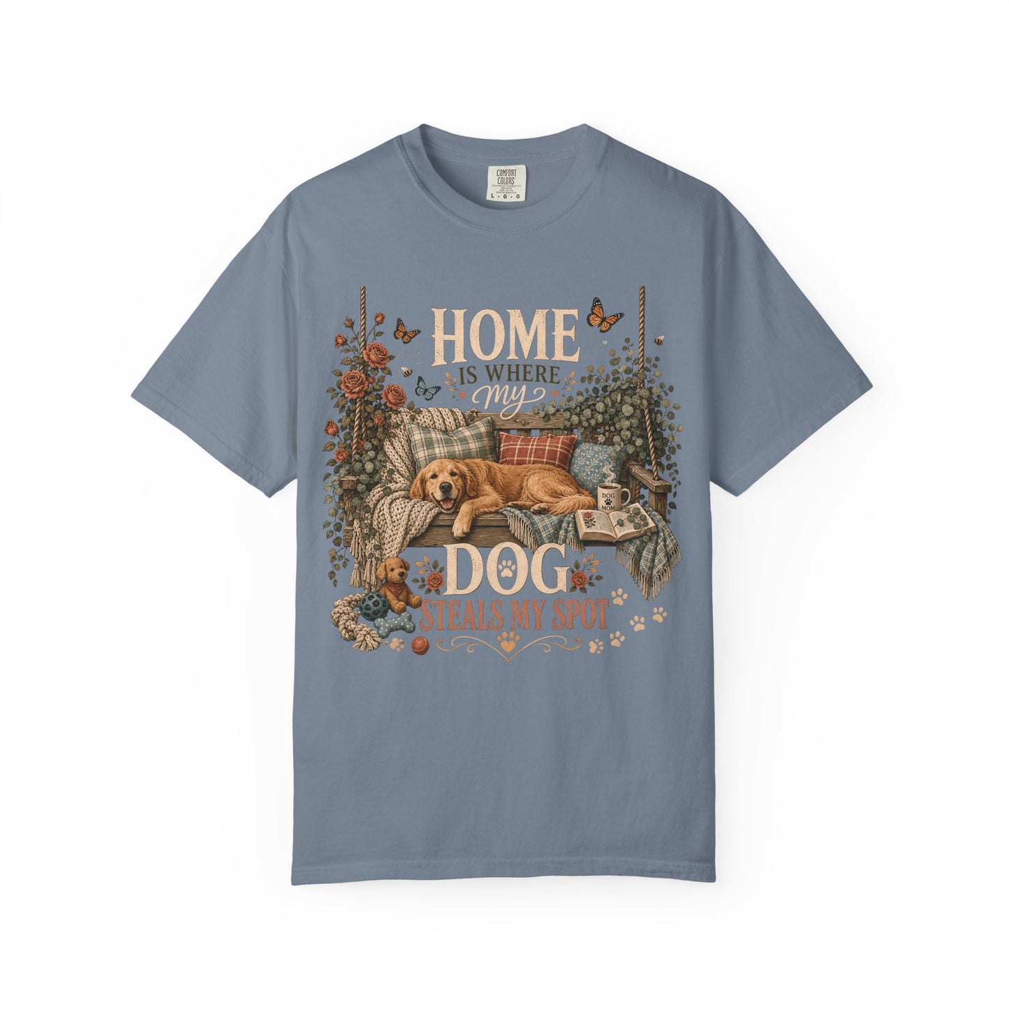 Home Is Where My Dog Steals My Spot, Golden Retriever T-Shirt