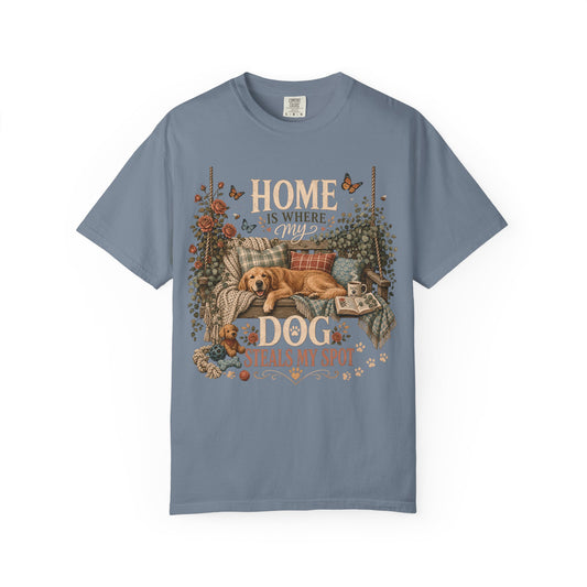 Home Is Where My Dog Steals My Spot, Golden Retriever T-Shirt