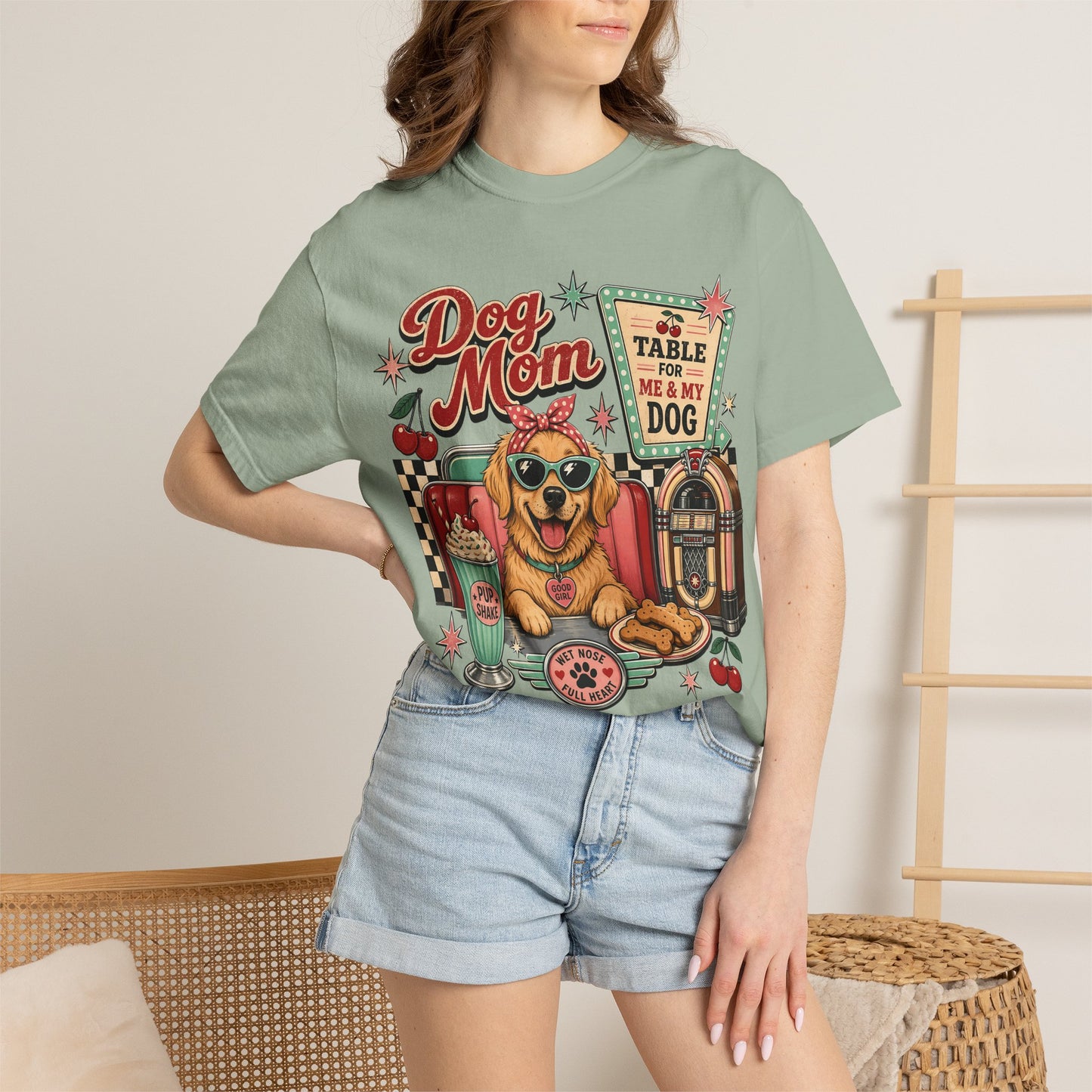 Table for Me and My Dog — Cute Pet Lover T-Shirt