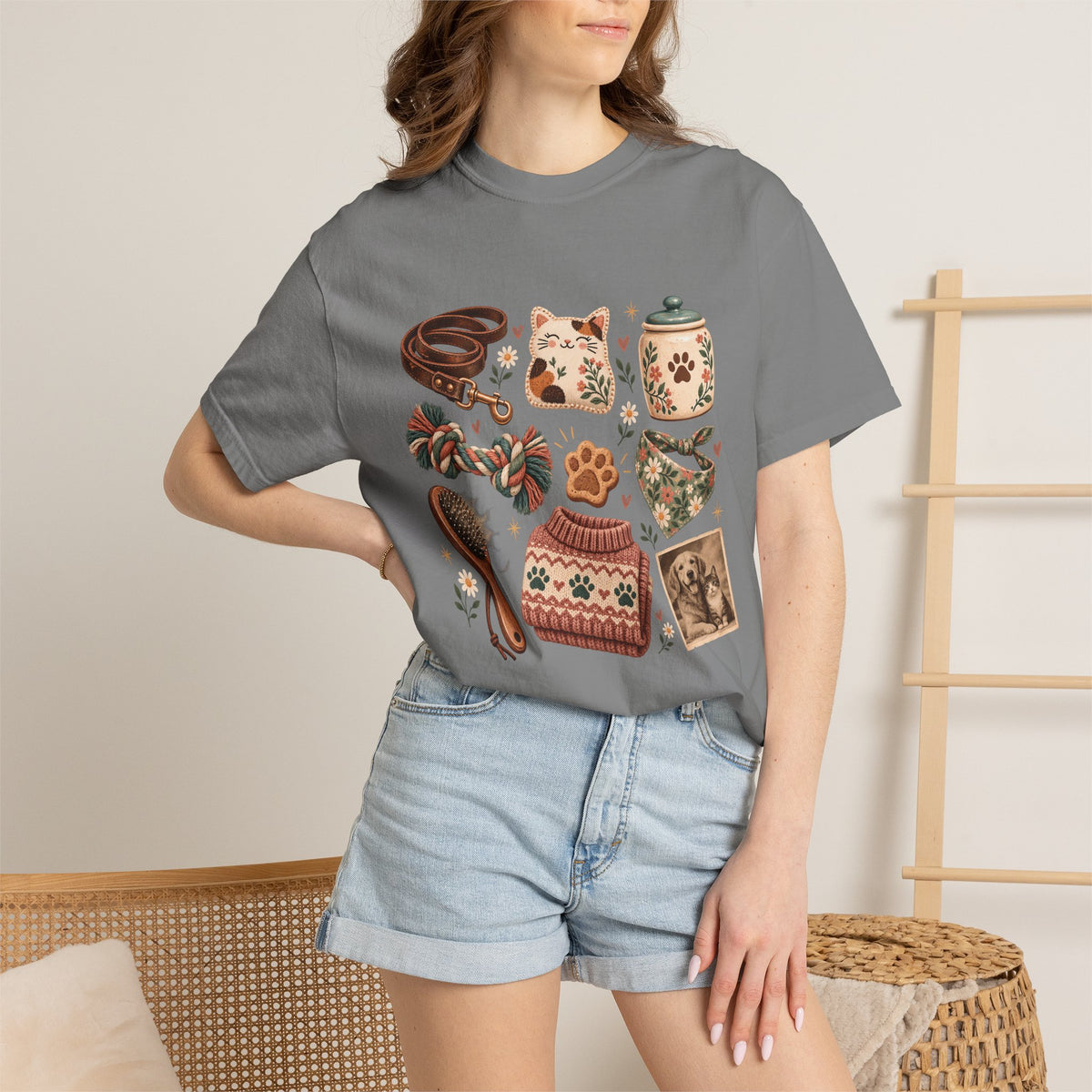 Cozy Pet Parent Essentials T-Shirt – Vintage Dog & Cat Lover Tee