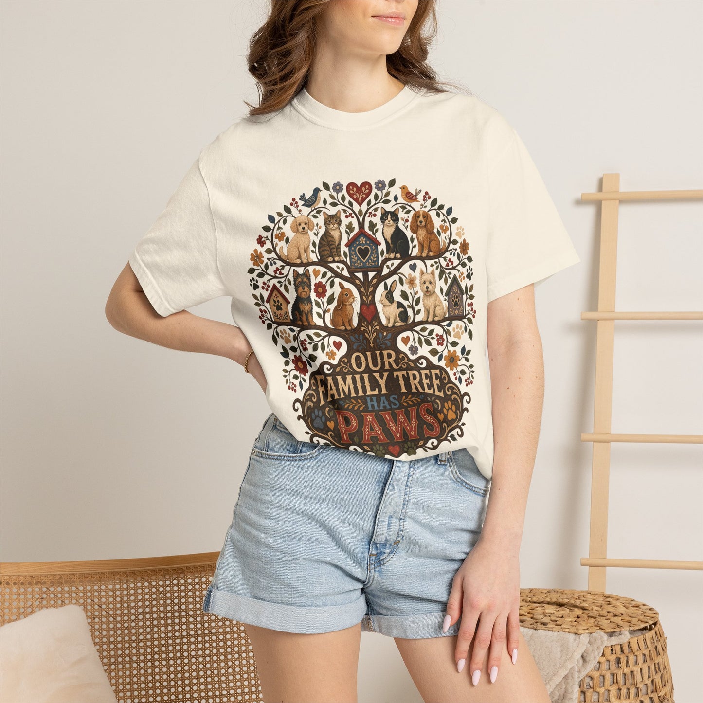Our Family Tree Has Paws Shirt, Dog & Cat Lover T-Shirt