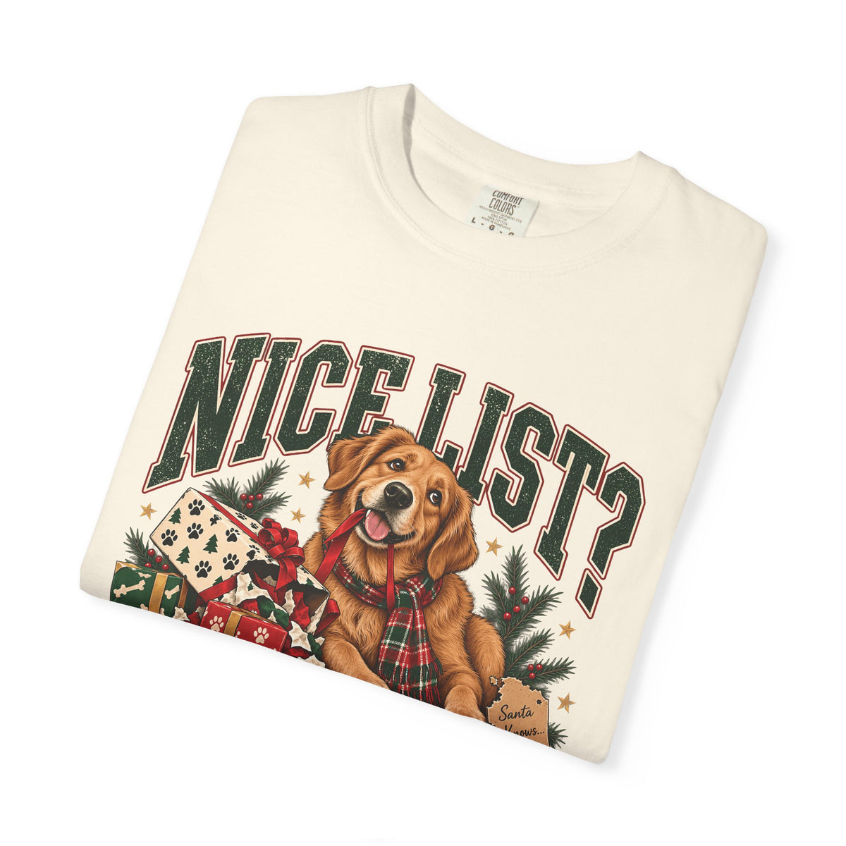 Nice List? Ask the Dog T-Shirt – Funny Christmas Dog Lover Tee
