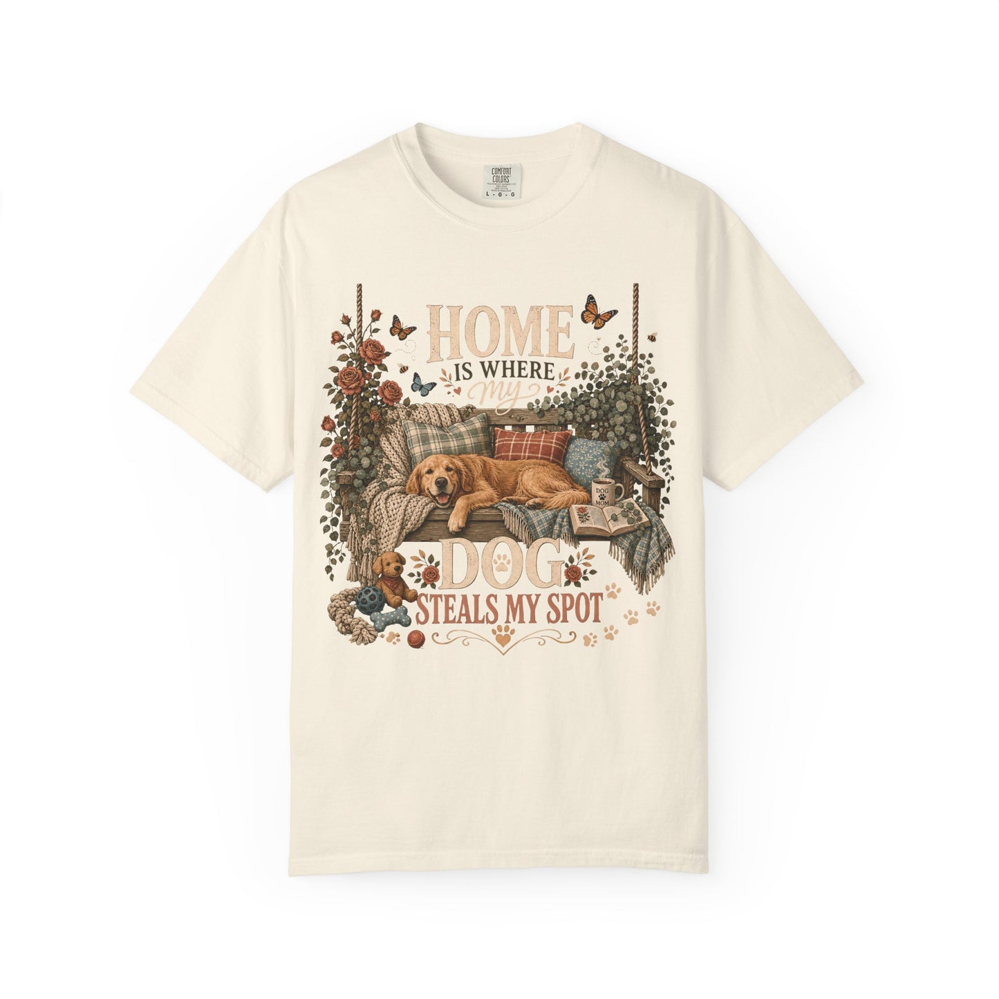 Home Is Where My Dog Steals My Spot, Golden Retriever T-Shirt