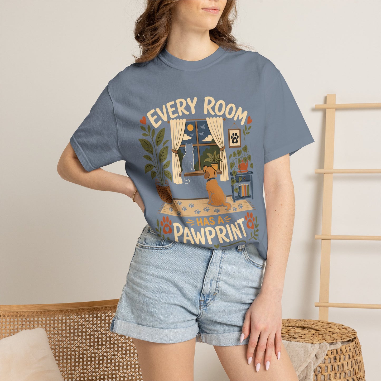 Every Room Has a Pawprint — Cute Pet Lover T-Shirt