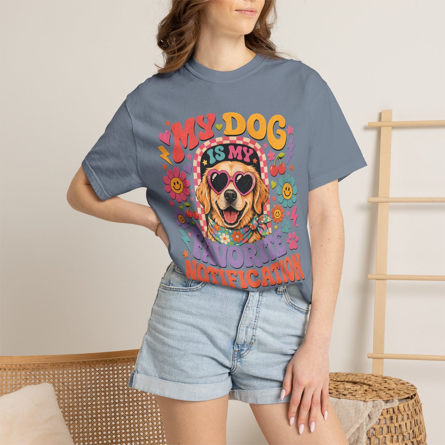 My Dog Is My Favorite Notification  — Cute Pet Lover T-Shirt