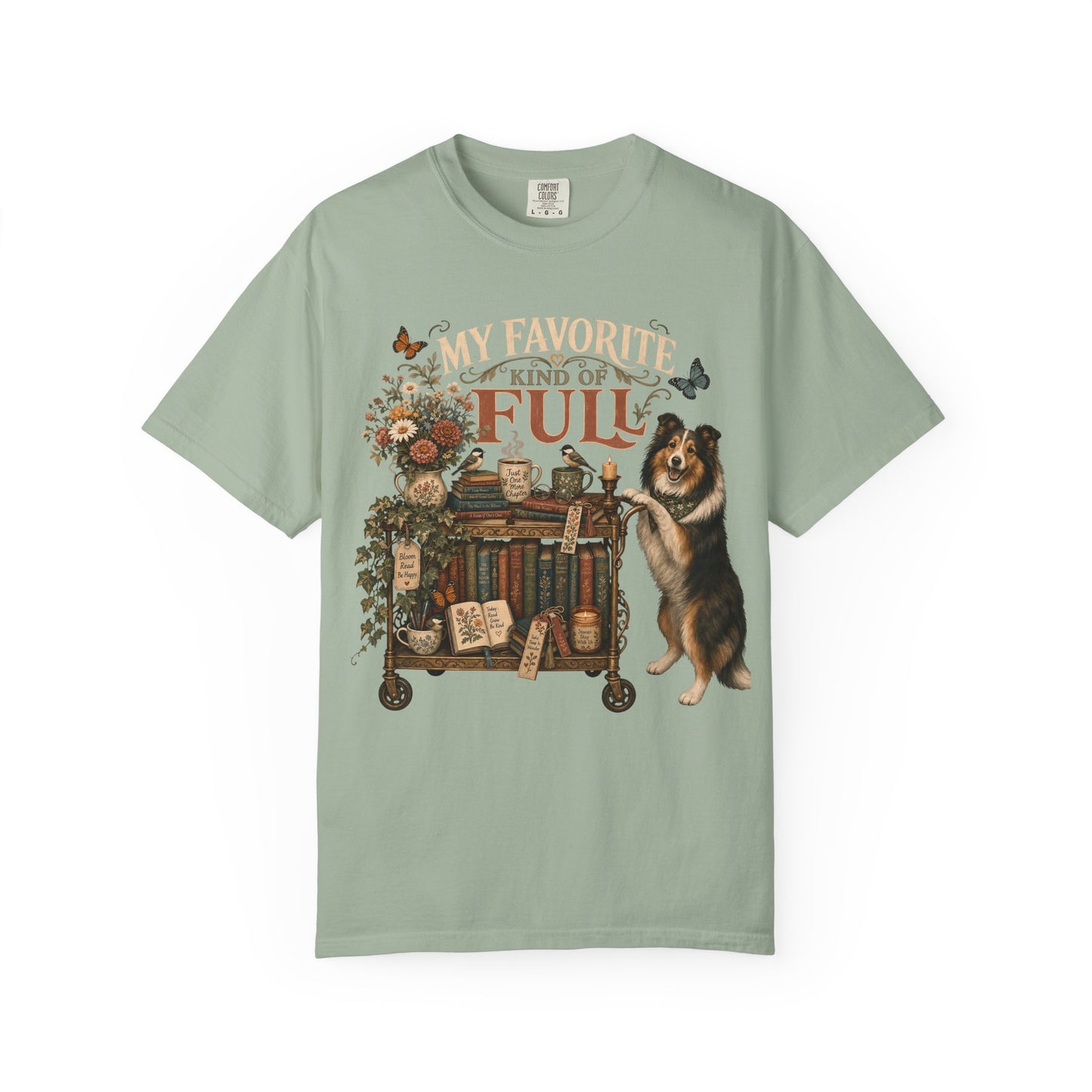 My Favorite Kind of Full, Cozy Book Lover Dog Mom T-Shirt