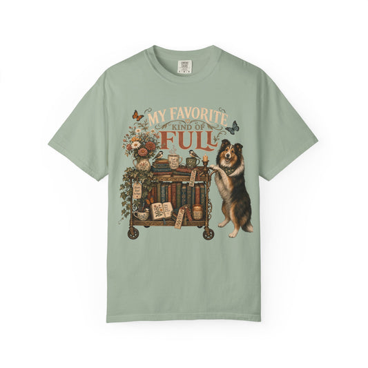 My Favorite Kind of Full, Cozy Book Lover Dog Mom T-Shirt
