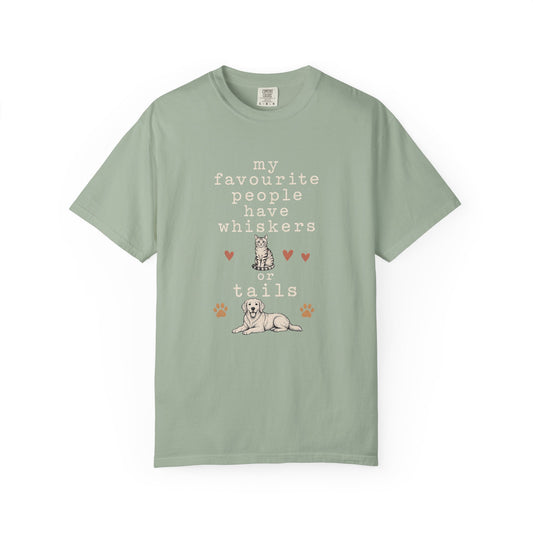 My Favorite People Have Whiskers or Tails Dog and Cat T-Shirt