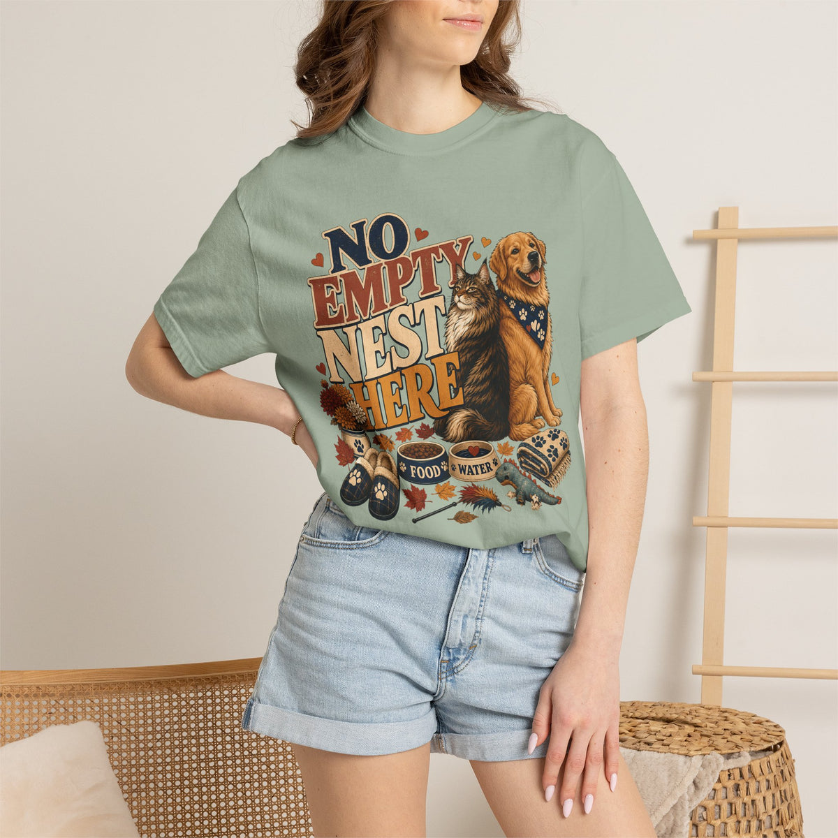 No Empty Nest Here – Funny Dog & Cat Pet Parent T-Shirt