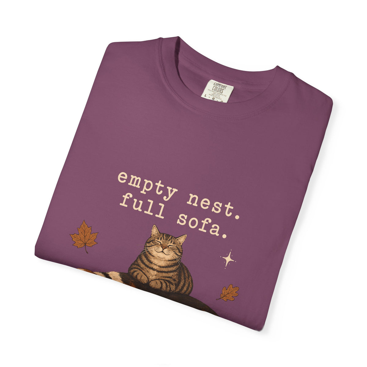 Empty Nest Full Sofa T-Shirt – Funny Empty Nester Dog & Cat Parent T-Shirt