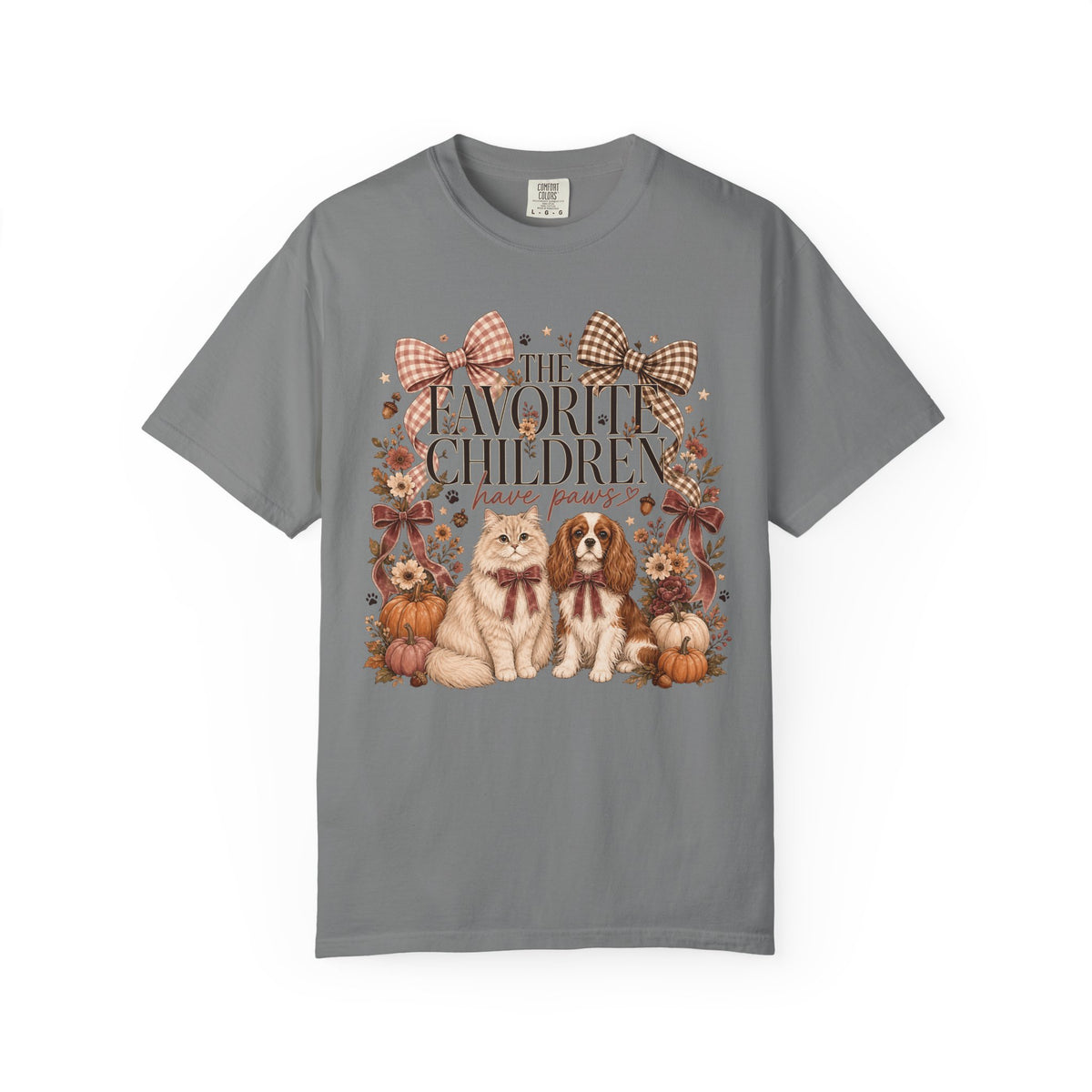 The Favorite Children Have Paws T-Shirt – Cute Dog & Cat Mom Fall Tee