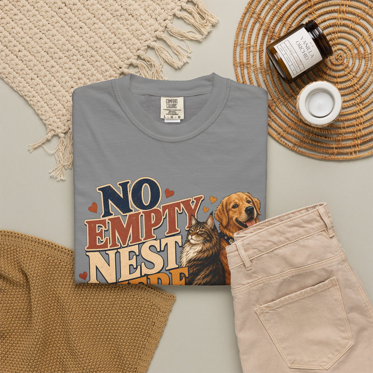 No Empty Nest Here – Funny Dog & Cat Pet Parent T-Shirt