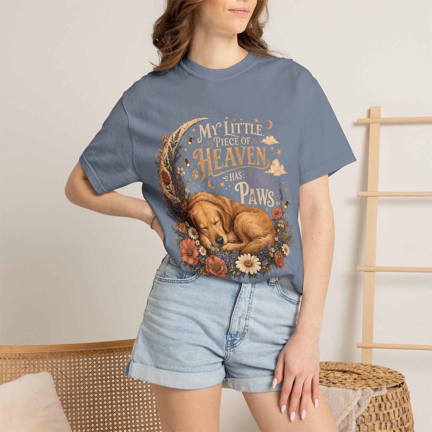 My Little Piece of Heaven Has Four Paws Shirt Pet Loss Gift