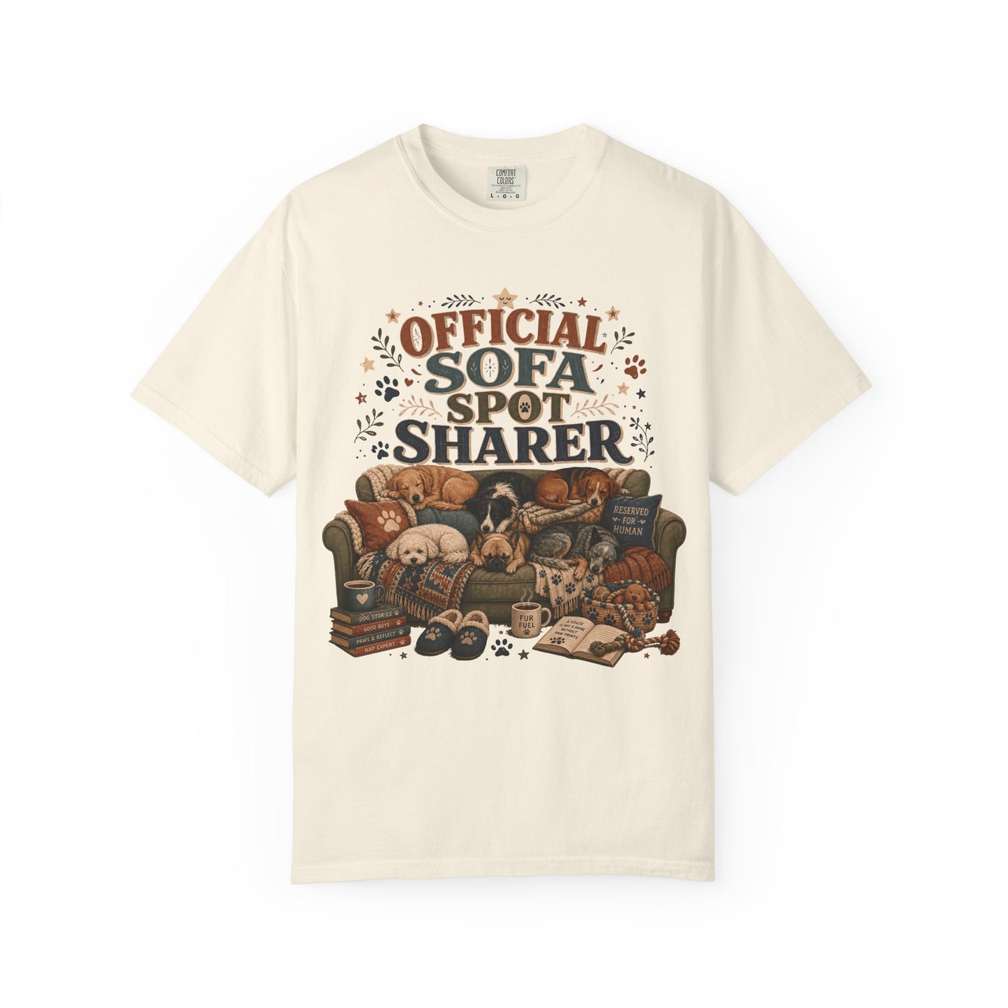 Official Sofa Spot Sharer T-Shirt Dog Mom