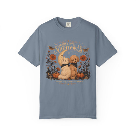 Our Little Night Owls T-Shirt – Funny Dog & Cat Pet Parent Tee