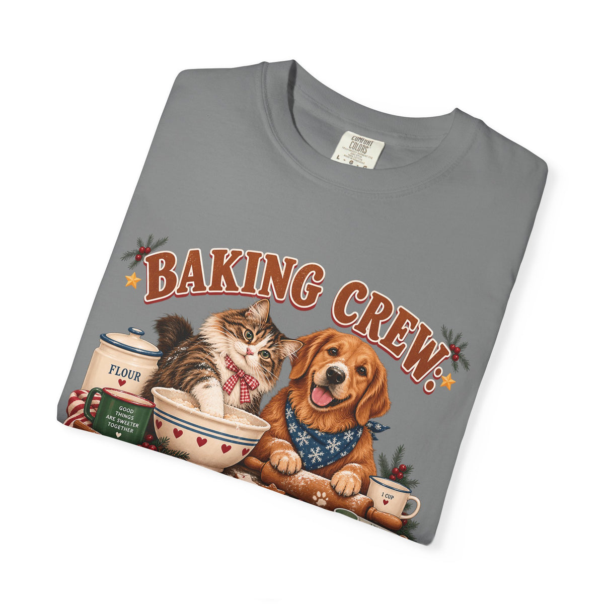Baking Crew Two Supervisors Zero Help T-Shirt – Funny Christmas Pet Tee