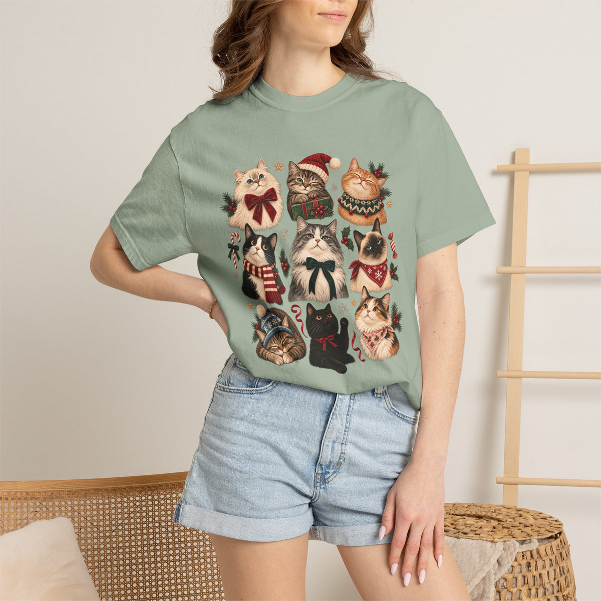 Christmas Cats T-Shirt – Festive Cat Lover & Multi-Cat Family Tee