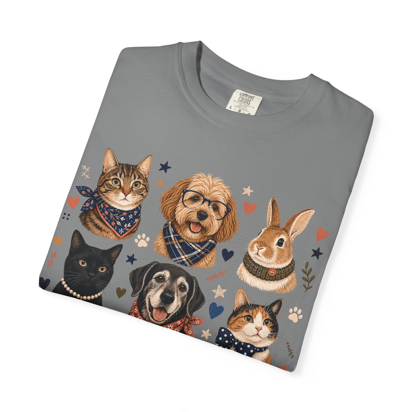 Boutique Pet Portrait Grid T-Shirt
