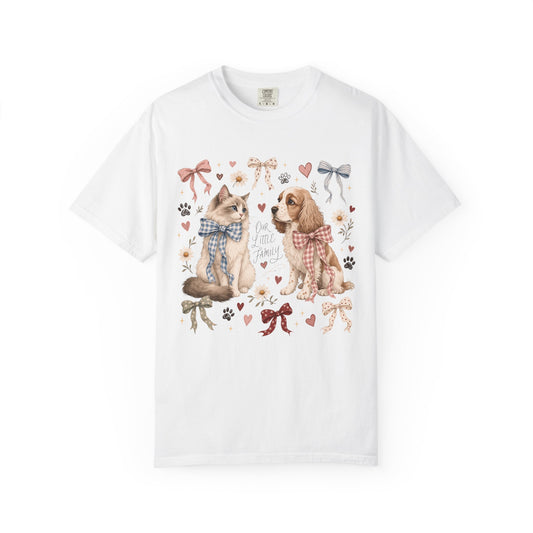 Our Little Family Dog and Cat T-Shirt – Coquette Pet Mom Graphic Tee