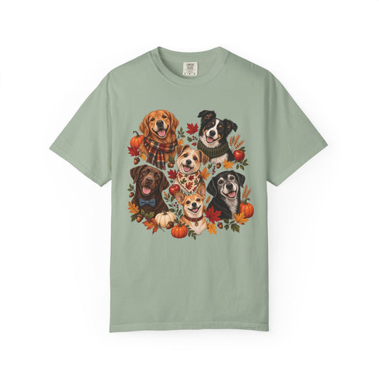 Autumn Dog Family T-Shirt – Multi-Dog Fall Pet Lover Tee