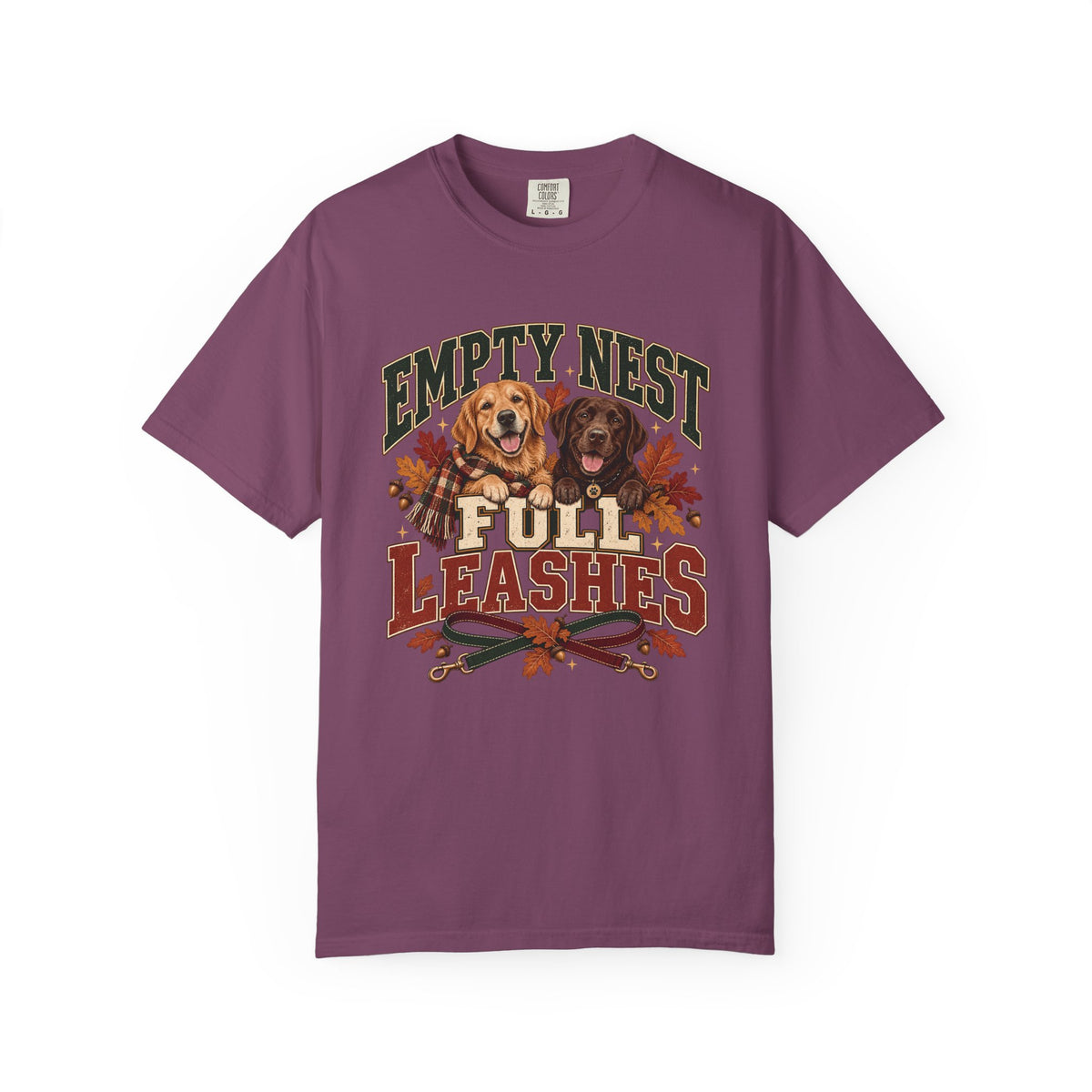 Empty Nest Full Leashes T-Shirt – Funny Empty Nester Dog Lover Tee
