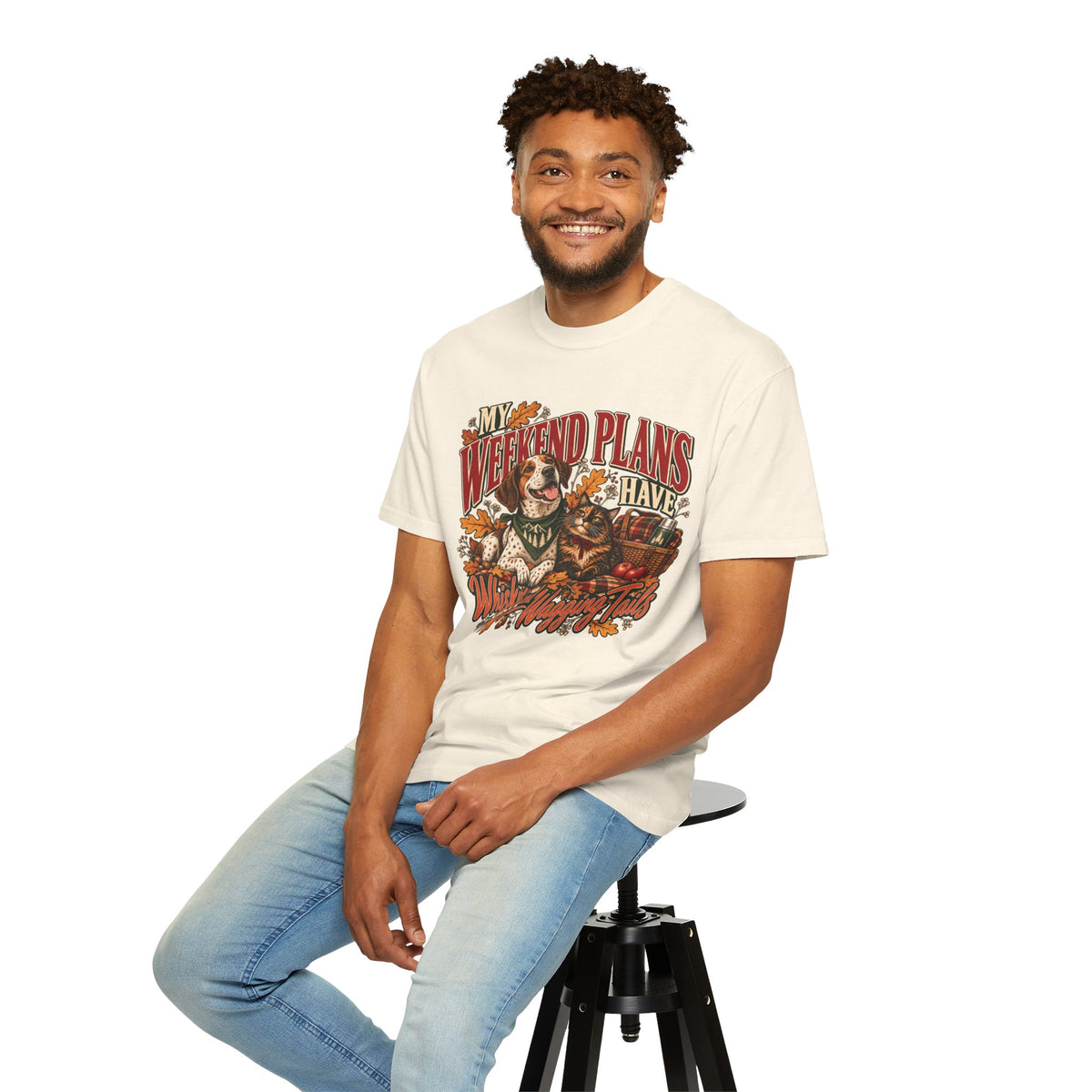 My Weekend Plans Have Whiskers and Wagging Tails T-Shirt – Dog & Cat Lover Tee