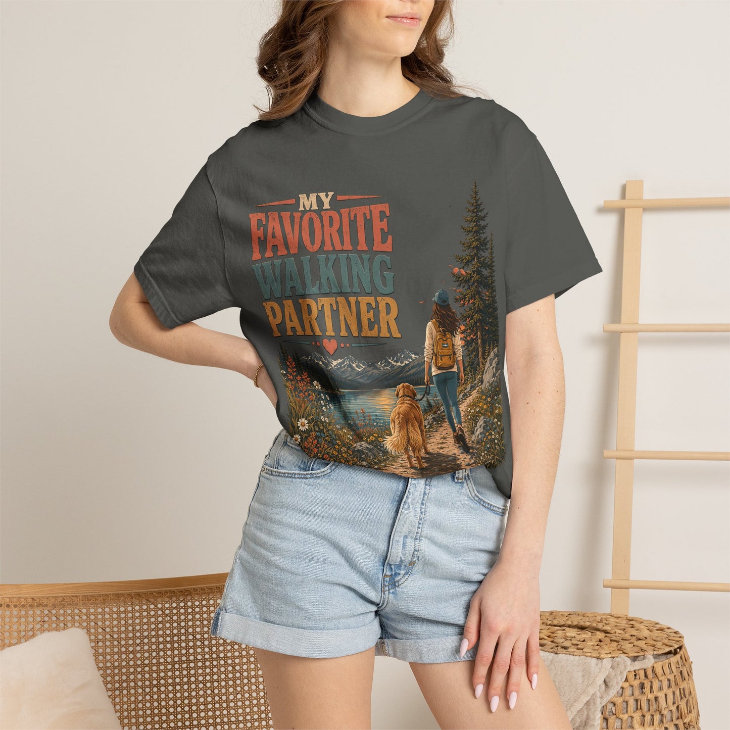My Favorite Walking Partner — Cute Pet Lover T-Shirt