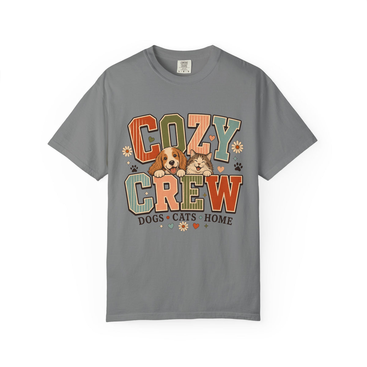 Cozy Crew Dog and Cat T-Shirt – Cute Pet Parent Graphic Tee  Short Shopify description