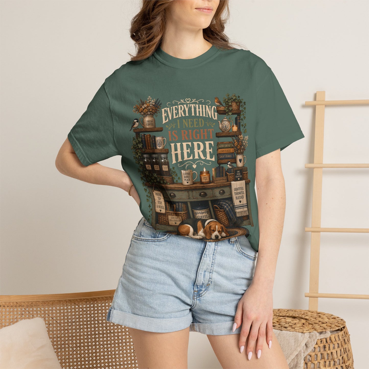 Everything I Need Is Right Here, Beagle Lover T-Shirt