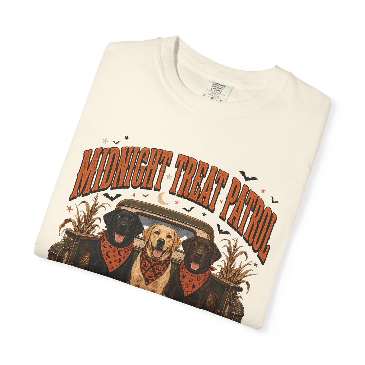 Midnight Treat Patrol Labrador T-Shirt – Funny Halloween Dog Lover Tee