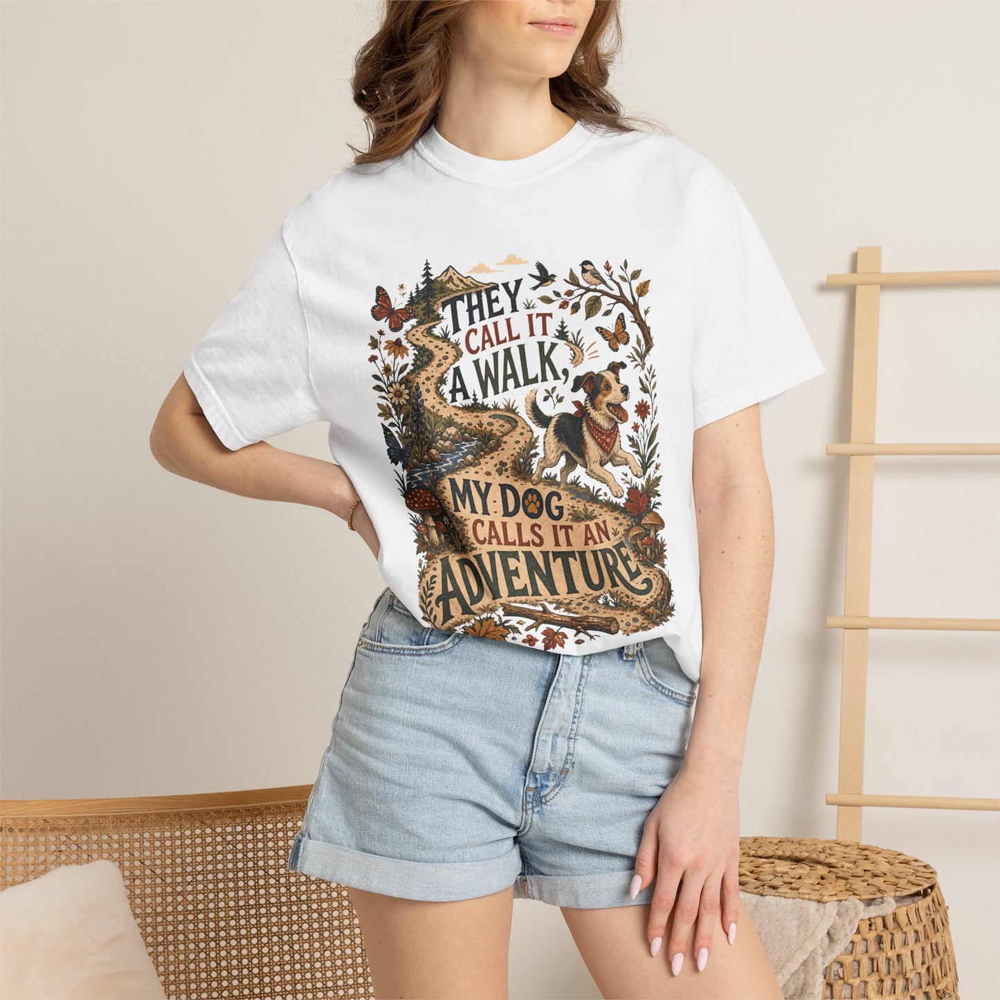 They Call It a Walk My Dog Calls It an Adventure T-Shirt Dog Mom