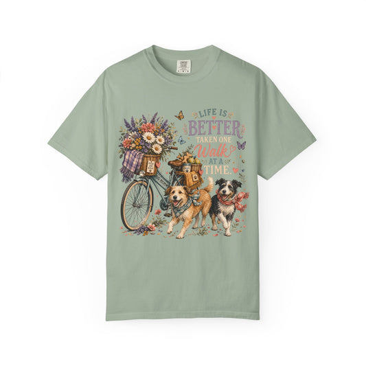 Life Is Better Taken One Walk at a Time Shirt, Dog Mom T-Shirt