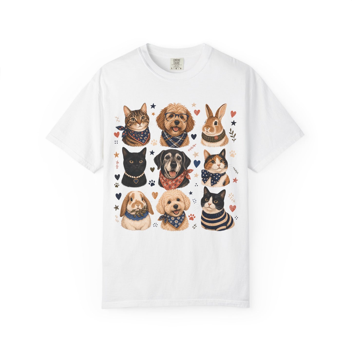 Boutique Pet Portrait Grid T-Shirt
