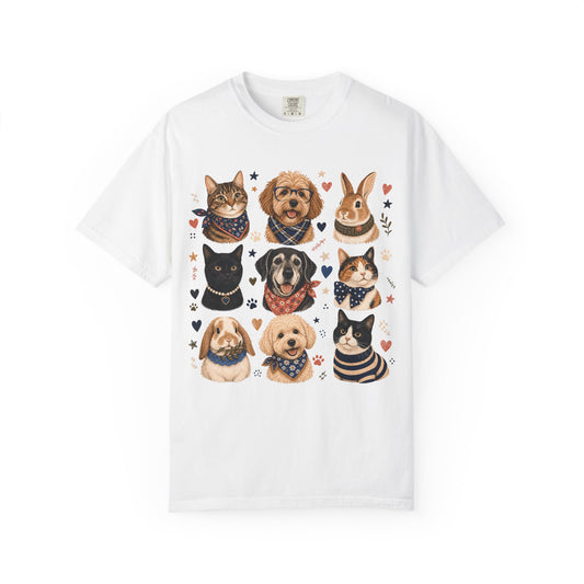 Boutique Pet Portrait Grid T-Shirt