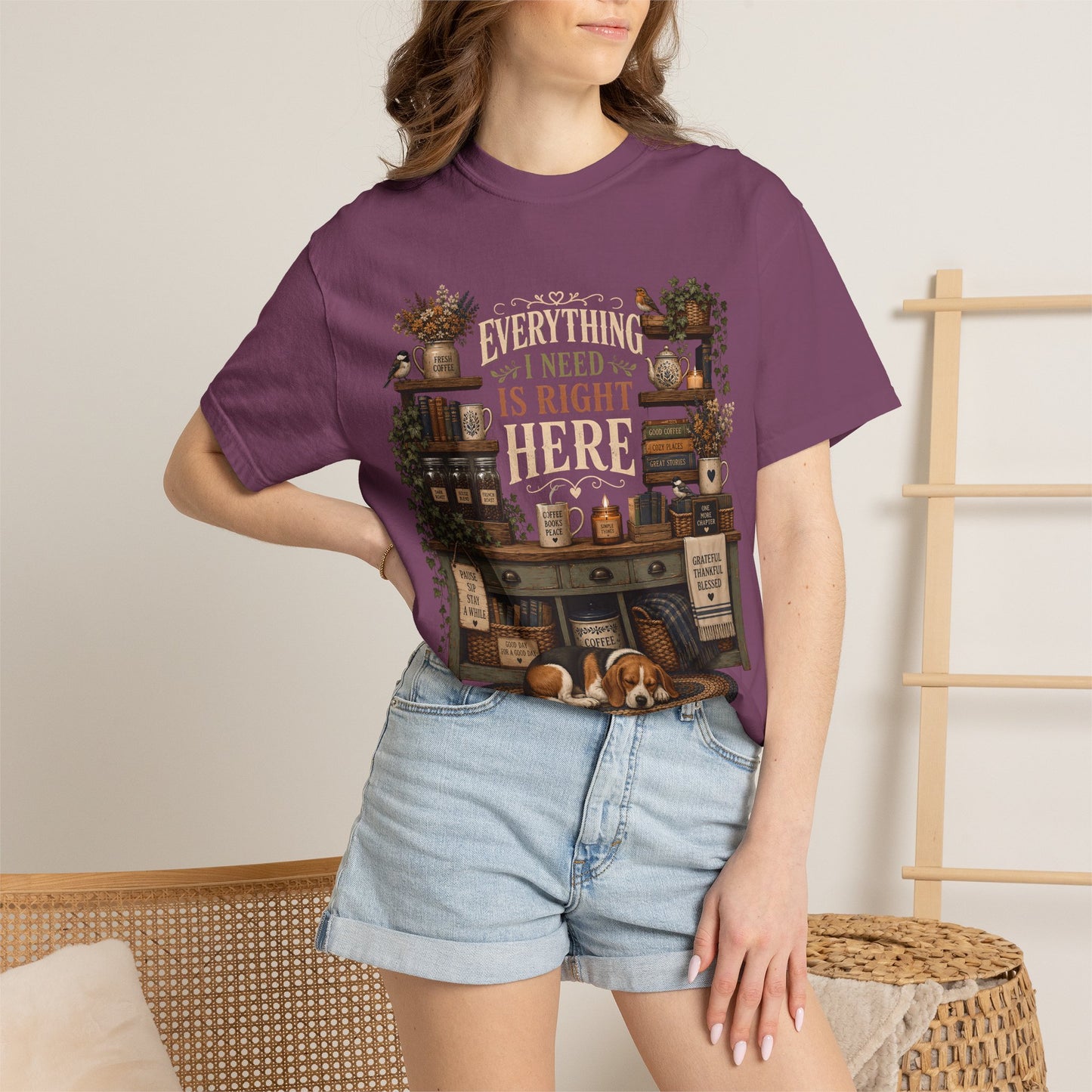 Everything I Need Is Right Here, Beagle Lover T-Shirt