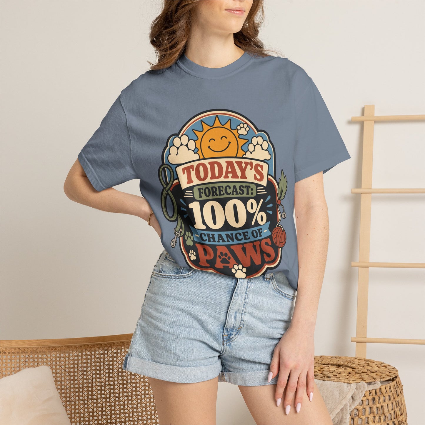 Today’s Forecast 100 Percent Chance of Paws - Cute Pet Lover T-Shirt