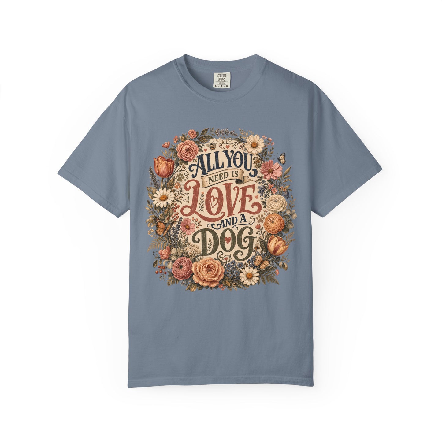 Floral Paw Print Dog Mom — Cute Pet Lover T-Shirt