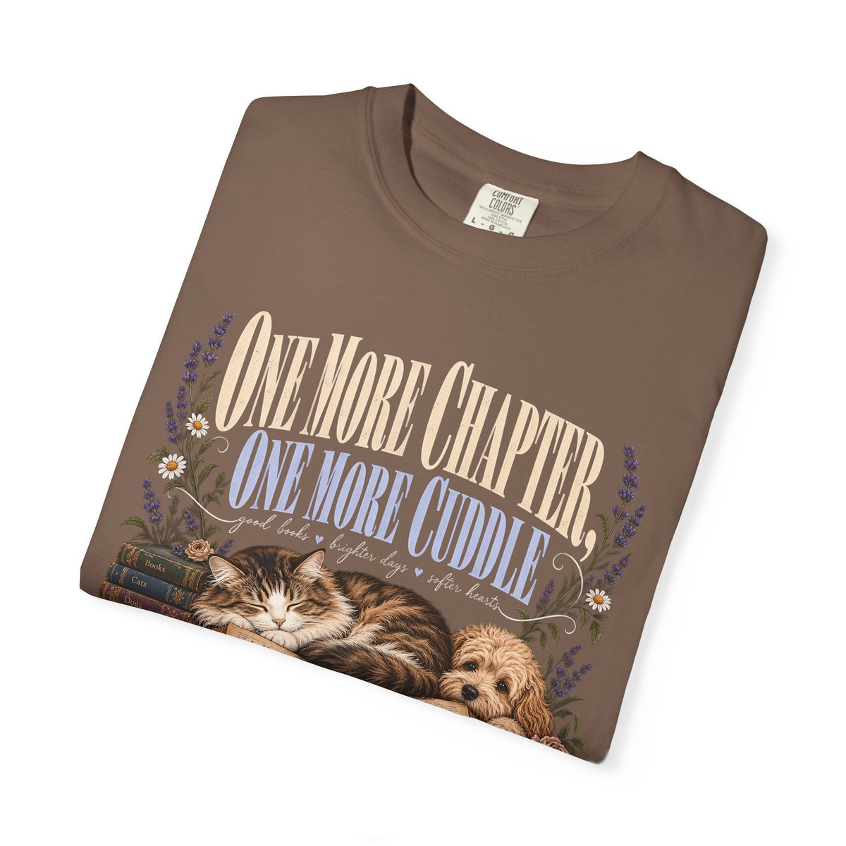 One More Chapter One More Cuddle T-Shirt – Book Lover Dog & Cat Tee