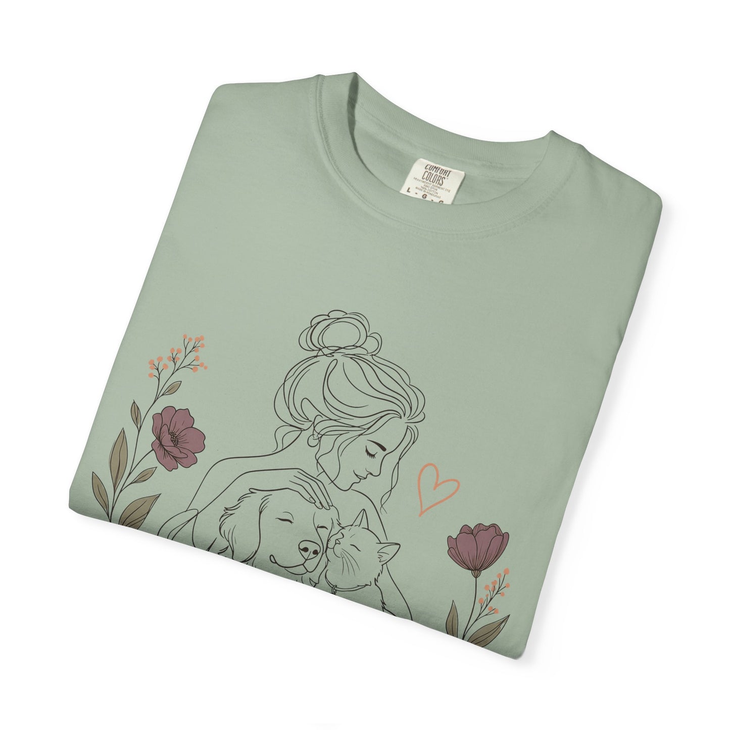 "My Kind of Motherhood" Dog & Cat Mom Line Art T-Shirt
